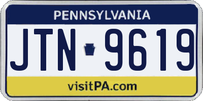 PA license plate JTN9619