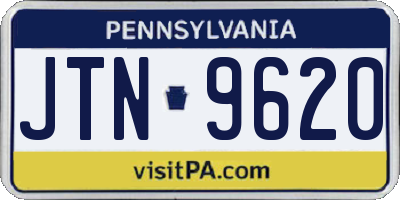 PA license plate JTN9620