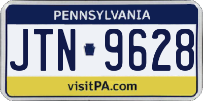 PA license plate JTN9628