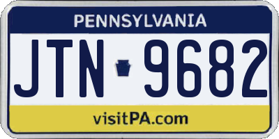 PA license plate JTN9682
