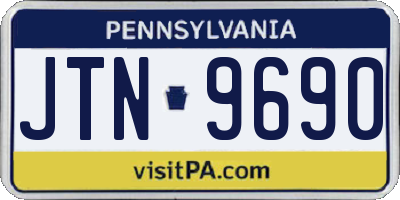 PA license plate JTN9690