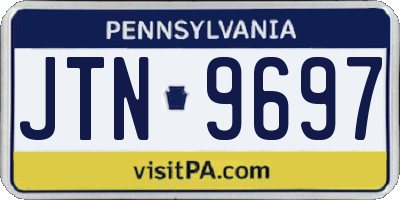 PA license plate JTN9697