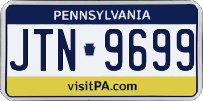 PA license plate JTN9699