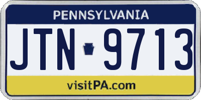 PA license plate JTN9713