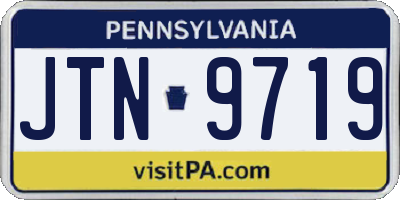 PA license plate JTN9719