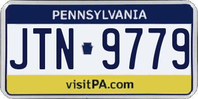 PA license plate JTN9779