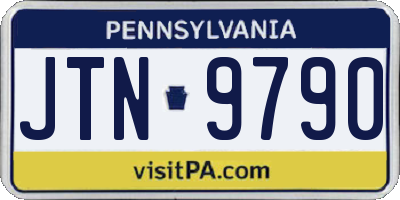PA license plate JTN9790