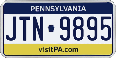 PA license plate JTN9895