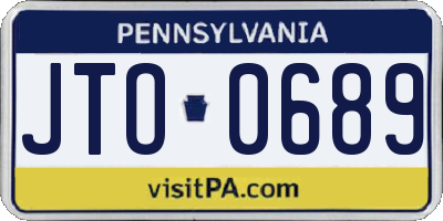 PA license plate JTO0689