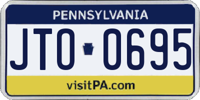 PA license plate JTO0695