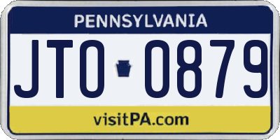 PA license plate JTO0879