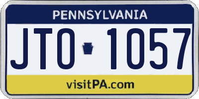 PA license plate JTO1057
