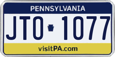PA license plate JTO1077