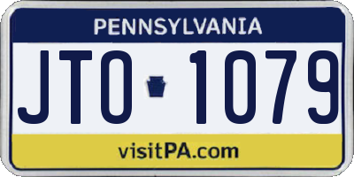 PA license plate JTO1079