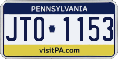 PA license plate JTO1153