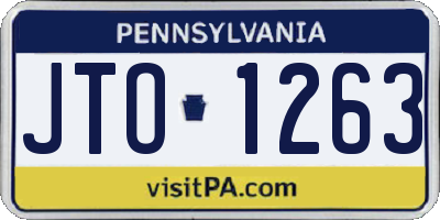 PA license plate JTO1263