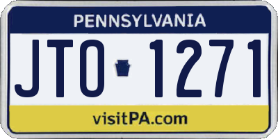 PA license plate JTO1271