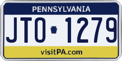 PA license plate JTO1279