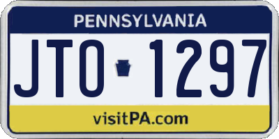 PA license plate JTO1297