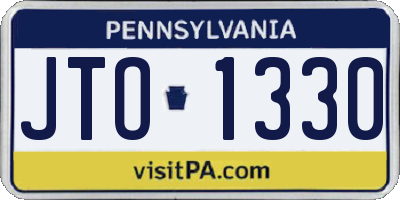 PA license plate JTO1330