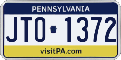 PA license plate JTO1372