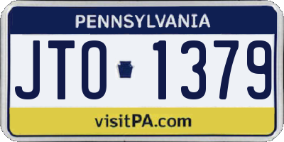 PA license plate JTO1379