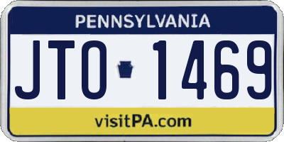 PA license plate JTO1469