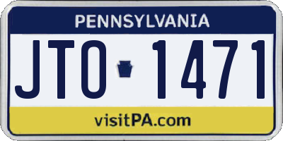 PA license plate JTO1471