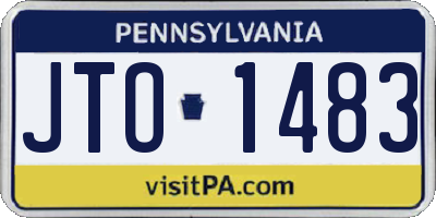 PA license plate JTO1483
