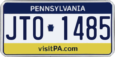 PA license plate JTO1485
