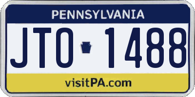 PA license plate JTO1488