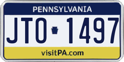 PA license plate JTO1497
