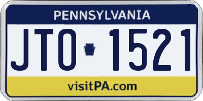 PA license plate JTO1521