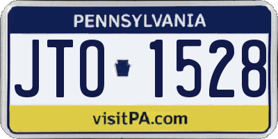 PA license plate JTO1528