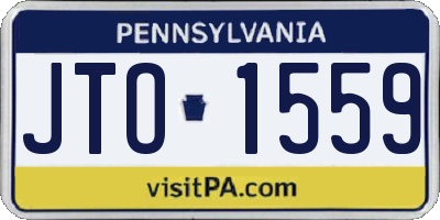 PA license plate JTO1559