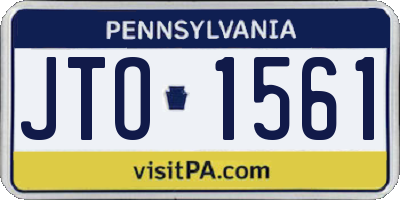 PA license plate JTO1561