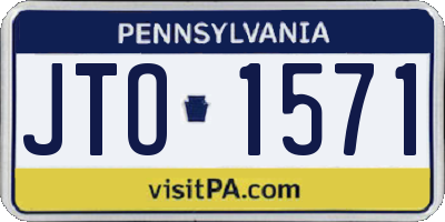 PA license plate JTO1571