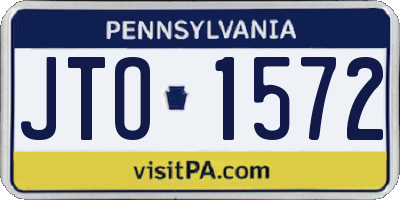 PA license plate JTO1572