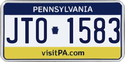 PA license plate JTO1583