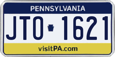 PA license plate JTO1621