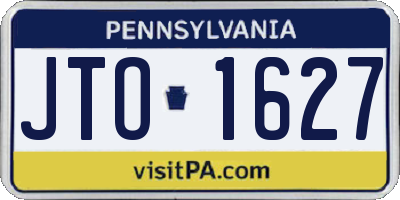 PA license plate JTO1627