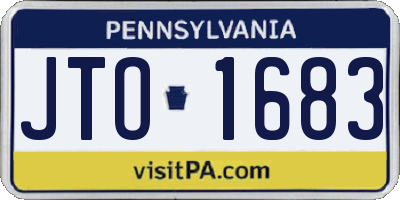 PA license plate JTO1683