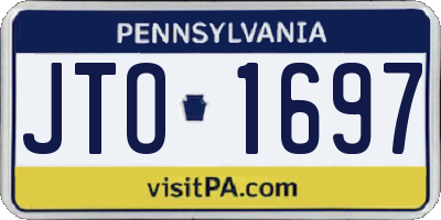 PA license plate JTO1697