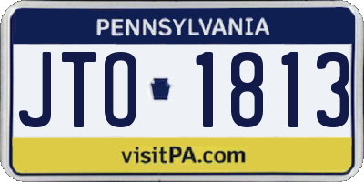 PA license plate JTO1813