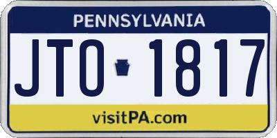 PA license plate JTO1817