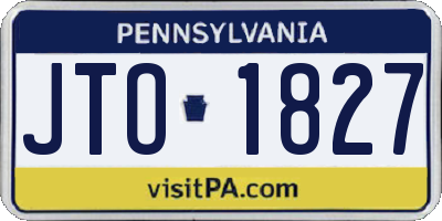 PA license plate JTO1827