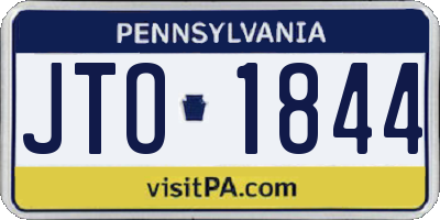 PA license plate JTO1844