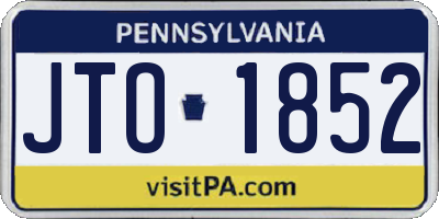 PA license plate JTO1852