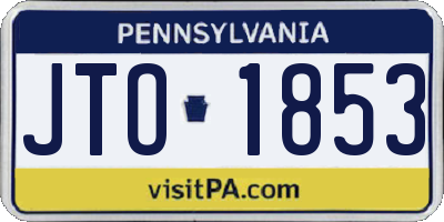 PA license plate JTO1853