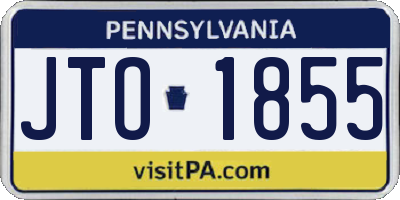 PA license plate JTO1855